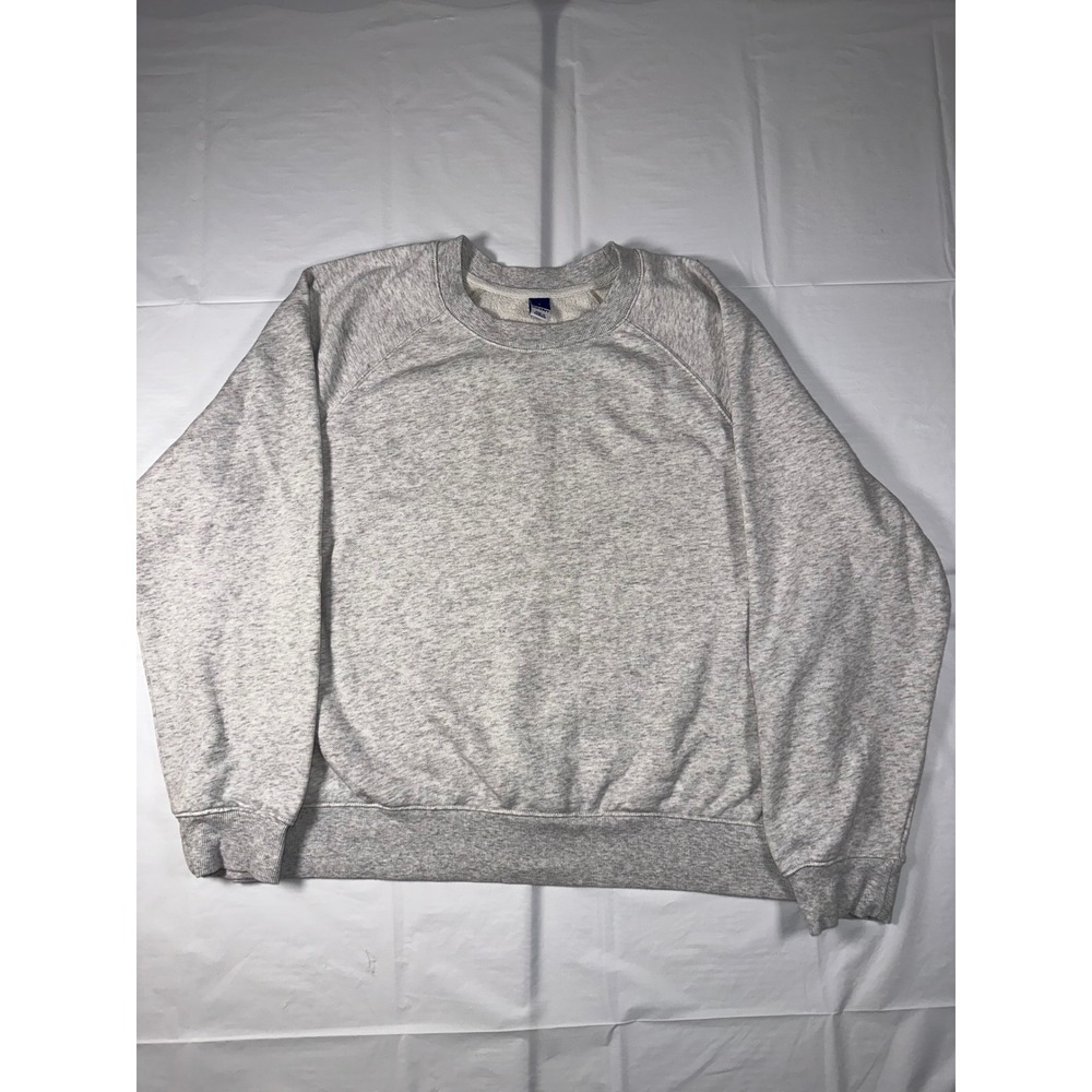 Old Navy Womens Large Heather Gray Raglan Sleeve Fleece Crewneck Sweatshirt